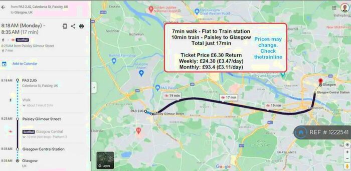 1 Bedroom Flat To Rent In Caledonia Street, Paisley, PA3