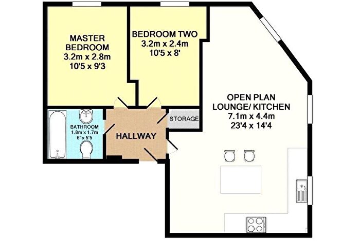 2 Bedroom Apartment To Rent In St Philips Court, Hulme, Greater Manchester, M15