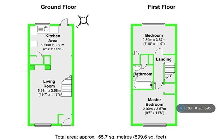 2 Bedroom Terraced House To Rent In Sweet Briar, Crowthorne, RG45