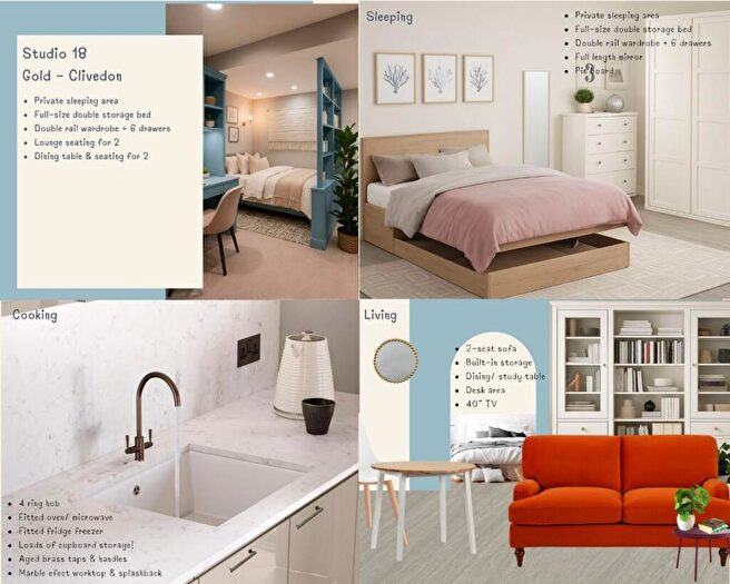 1 Bedroom Apartment To Rent In Gold Clivedon- Studio |Verney St, EX1