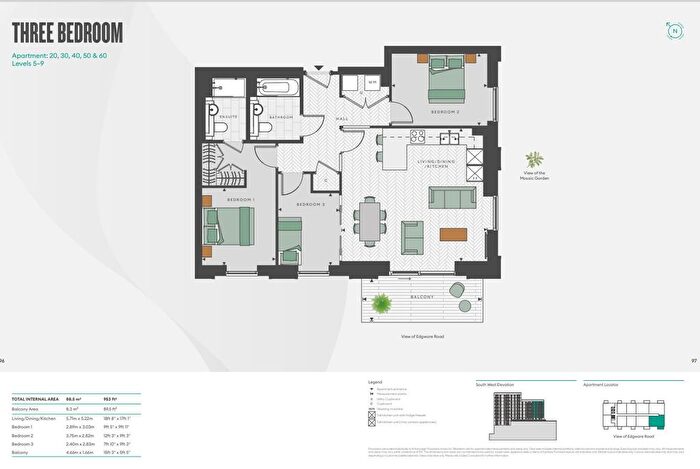 3 Bedroom Flat To Rent In Bower House, London, NW9