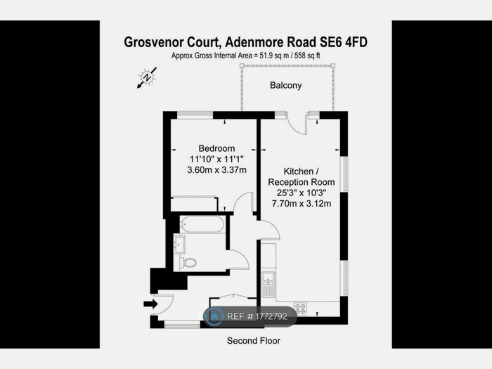 1 Bedroom Flat To Rent In Grosvenor Court, London, SE6