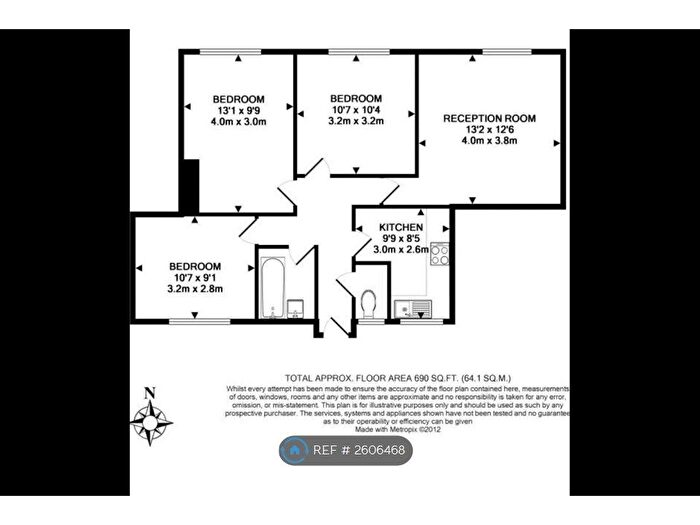 3 Bedroom Flat To Rent In Cranbrook House, London, E5