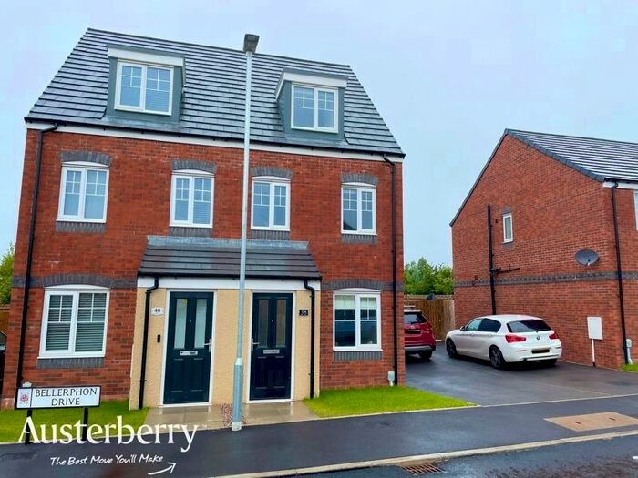 3 Bedroom Semi-Detached House To Rent In Bellerphon Drive, Caverswall, Stoke-On-Trent, Staffordshire, ST3