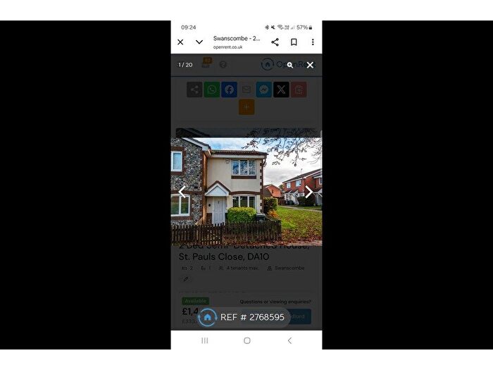 2 Bedroom Semi-Detached House To Rent In St. Pauls Close, Swanscombe, DA10