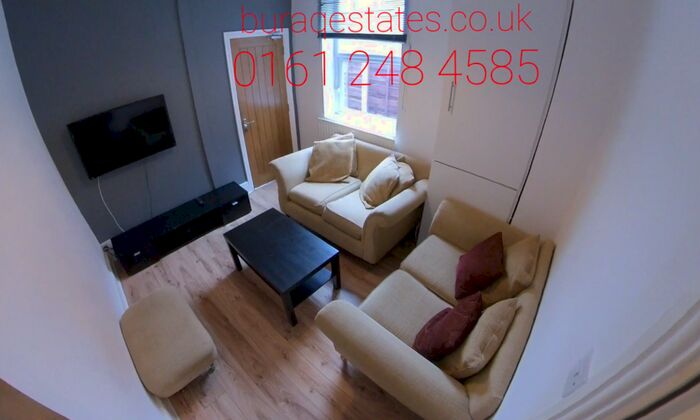 7 Bedroom Terraced House To Rent In Cawdor Road, Fallowfield, Manchester, M14