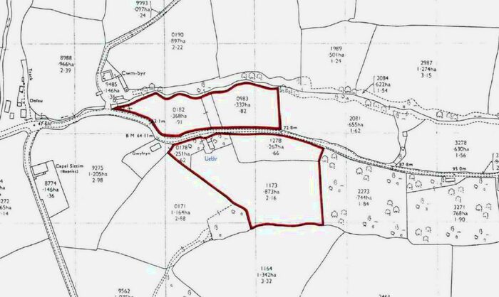 Land For Sale In Llethr And Pantycerdin Fields, Felingwmisaf, Nantgaredig, SA32
