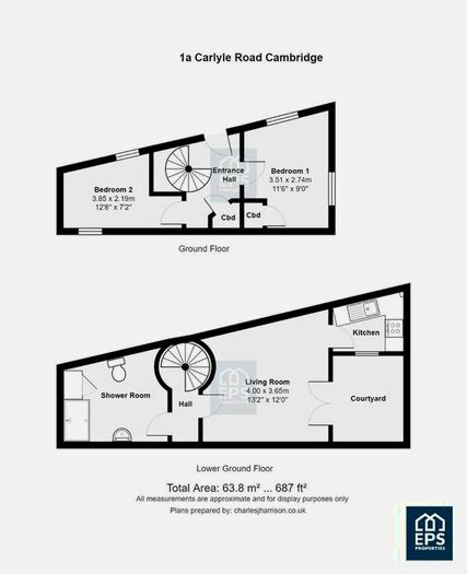 1 Bedroom Flat To Rent In Carlyle Road, CB4