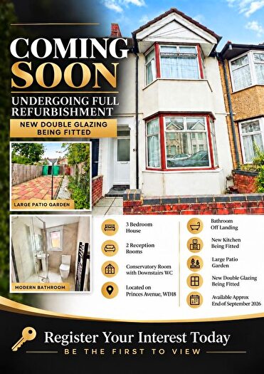 3 Bedroom Terraced House To Rent In Princes Avenue, Watford, WD18