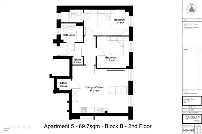 2 Bedroom Flat For Sale In Haddington Court, William Street, Herne Bay, CT6