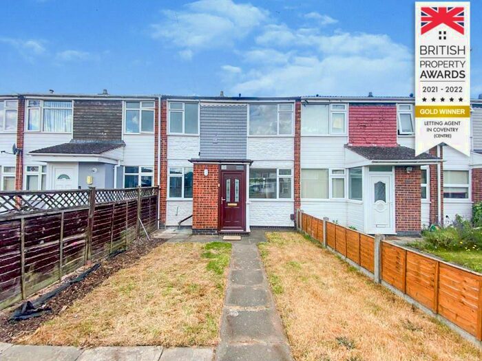 3 Bedroom Terraced House To Rent In Hendre Close, Tile Hill, Coventry, CV5