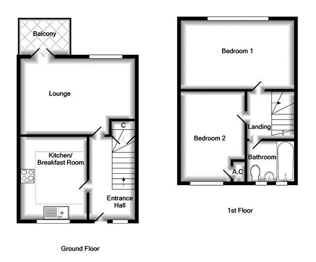2 Bedroom Flat To Rent In Windrush House, Rutland Close, Redhill, RH1