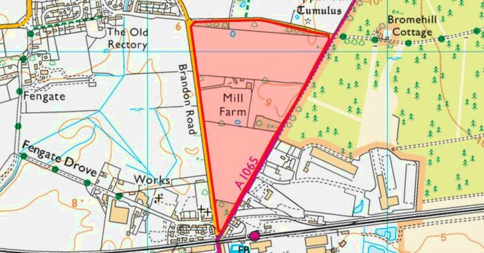 Land For Sale In Land At Mill Farm, Brandon Road, Weeting, Brandon, Suffolk, IP27